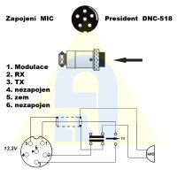 Zapojení MIC President DNC 518